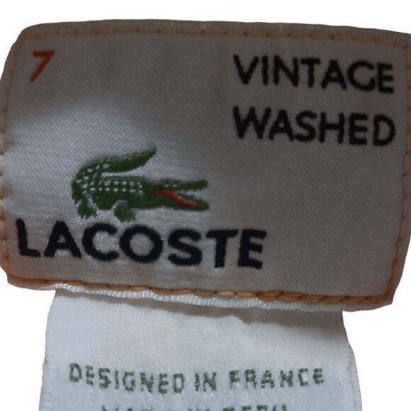 LACOSTE Golf Polo Tee shirt pullover Vintage Washed collar short sleeve Shirt - Picture 2 of 3